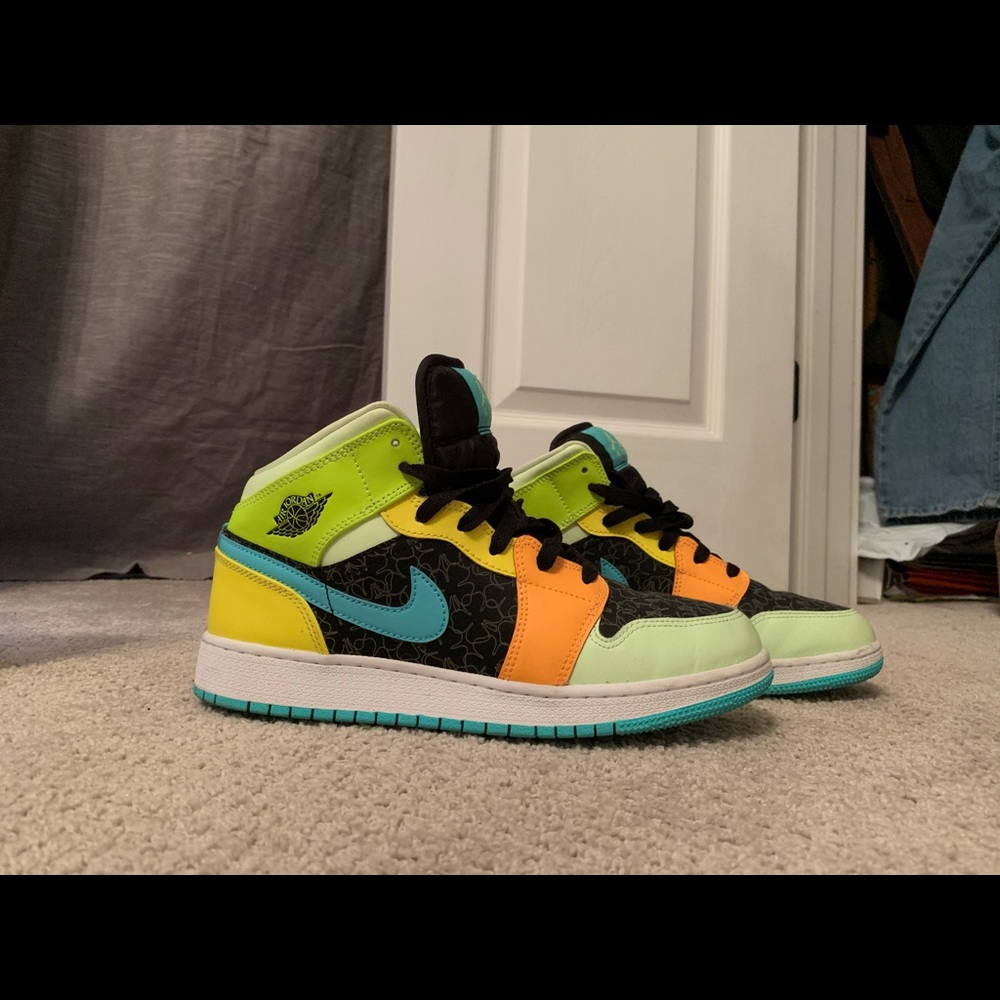 Nike Air Jordan 1 multicolor and reflective